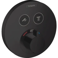 Термостатический смеситель для душа скрытого монтажа на 2 потребителя, ShowerSelect S Hansgrohe, 15743670 цвет: черный