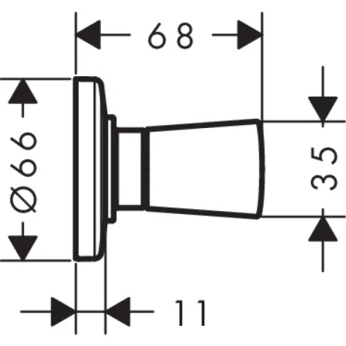 Купить купить запорный вентиль скрытого монтажа, logis hansgrohe, 71970000 цвет: хром