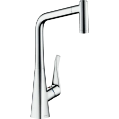 Смеситель для кухни, с вытяжным душем, Metris M71 Hansgrohe, 73801000 цвет: хром