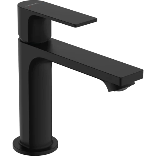Купить купить смеситель для раковины со сливным гарнитуром, rebris e hansgrohe, 72557670 цвет: черный