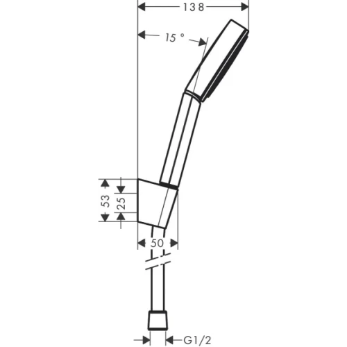 Купить купить душевой набор 105 с держателем и шлангом 125см, pulsify s hansgrohe, 24301700 цвет: белый