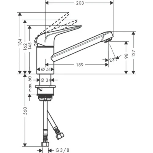 Купить купить смеситель для кухни, coolstart, focus m42 hansgrohe, 71809000 цвет: хром