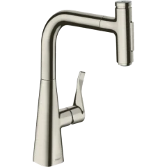 Смеситель для кухни, с вытяжным душем, Metris Select M71 Hansgrohe, 73817800 цвет: нержавеющая сталь