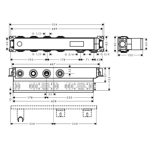 Купить купить скрытая часть термостата, rainselect hansgrohe, 15310180 цвет:
