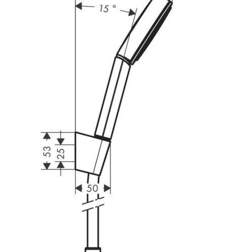 Купить купить душевой набор 105 с держателем и шлангом 125см, pulsify s hansgrohe, 24301670 цвет: черный