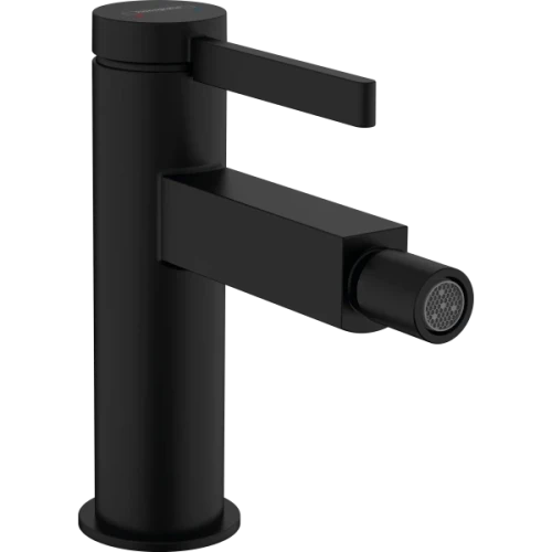 Купить купить смеситель для биде со сливным клапаном push-open, finoris hansgrohe, 76200670 цвет: черный