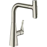 Купить купить смеситель для кухни, с вытяжным душем, metris select m71 hansgrohe, 73822800 цвет: нержавеющая сталь