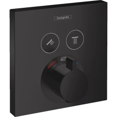 Термостатический смеситель для душа скрытого монтажа на 2 потребителя, ShowerSelect Hansgrohe, 15763670 цвет: черный