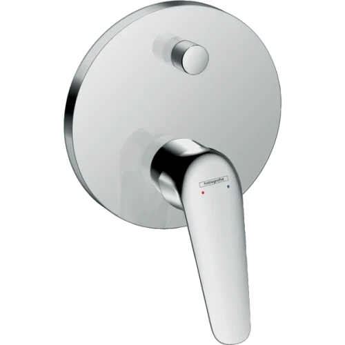 Купить купить смеситель для ванны скрытого монтажа, со встроенной защитной комбинацией, novus hansgrohe, 71046000 цвет: хром