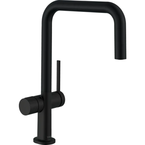 Купить купить смеситель для кухни, с запорным вентилем, talis m54 hansgrohe, 72807670 цвет: черный