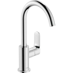 Смеситель для раковины с поворотным изливом со сливным гарнитуром, Rebris S Hansgrohe, 72536000 цвет: хром