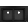 Купить купить раковина для кухни, врезная, с двумя чашами 370/370, s51 hansgrohe, 43316170 цвет: черный