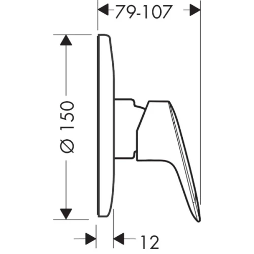Купить купить смеситель для душа скрытого монтажа, logis hansgrohe, 71606000 цвет: хром
