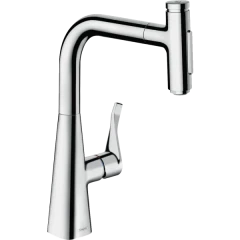 Смеситель для кухни, с вытяжным душем, Metris Select M71 Hansgrohe, 73817000 цвет: хром