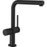 Купить купить смеситель для кухни, с запорным вентилем, talis m54 hansgrohe, 72827670 цвет: черный