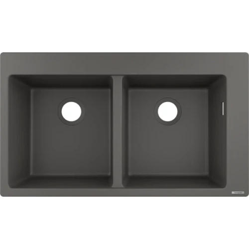 Купить купить раковина для кухни, врезная, с двумя чашами 370/370, s51 hansgrohe, 43316290 цвет: серый