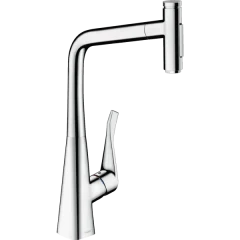 Смеситель для кухни, с вытяжным душем, Metris Select M71 Hansgrohe, 73820000 цвет: хром