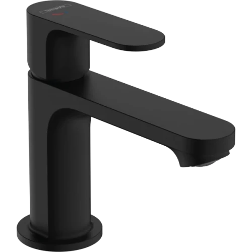 Купить купить смеситель для раковины coolstart, с металлическим сливным гарнитуром, rebris s hansgrohe, 72584670 цвет: черный