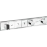 Купить купить термостатический смеситель для душа скрытого монтажа на 3 потребителя, rainselect hansgrohe, 15356400 цвет: белый