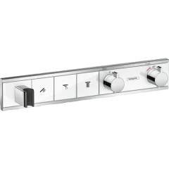 Термостатический смеситель для душа скрытого монтажа на 3 потребителя, RainSelect Hansgrohe, 15356400 цвет: белый