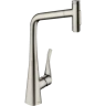 Купить купить смеситель для кухни, с вытяжным душем, metris select m71 hansgrohe, 73820800 цвет: нержавеющая сталь