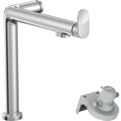 Смеситель для кухни, с поворотным изливом и функцией фильтрации, без фильтра в комплекте, Aqittura M91 Hansgrohe, 76804000 цвет: хром