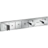 Купить купить термостатический смеситель для душа скрытого монтажа на 3 потребителя, rainselect hansgrohe, 15356000 цвет: хром