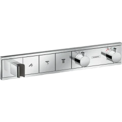 Термостатический смеситель для душа скрытого монтажа на 3 потребителя, RainSelect Hansgrohe, 15356000 цвет: хром