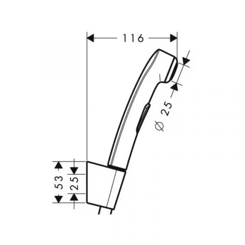 Купить купить гигиенический душ с держателем, hansgrohe, 96907000 цвет: хром
