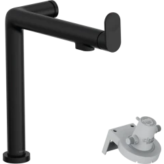 Смеситель для кухни, с поворотным изливом и функцией фильтрации, без фильтра в комплекте, Aqittura M91 Hansgrohe, 76804670 цвет: черный