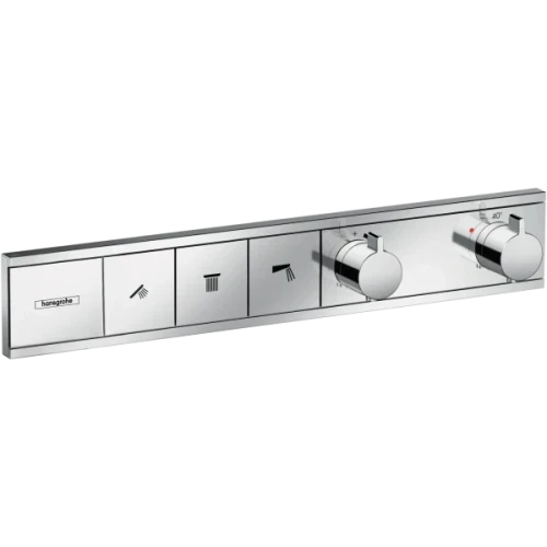 Купить купить термостатический смеситель для душа скрытого монтажа на 3 потребителя, rainselect hansgrohe, 15381000 цвет: хром