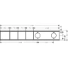 Купить купить термостатический смеситель для душа скрытого монтажа на 3 потребителя, rainselect hansgrohe, 15381000 цвет: хром