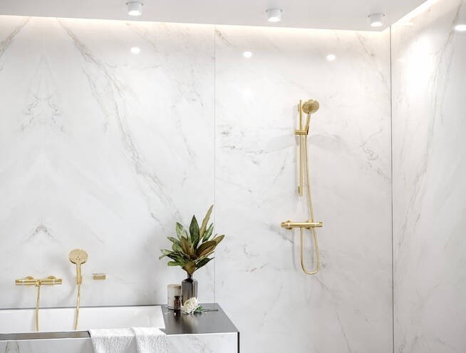 Купить купить душевая штанга s puro 65см со шлангом, unica hansgrohe, 28632140 цвет: бронза