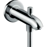 Купить купить излив для ванны с переключателем на душ, hansgrohe, 13423000 цвет: хром