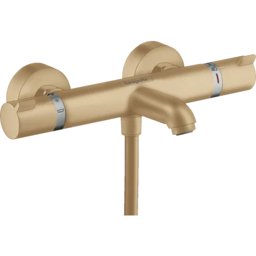 Купить купить смеситель для ванны с термостатом, ecostat comfort hansgrohe, 13114140 цвет: золото