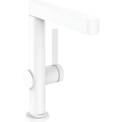 Смеситель для раковины с поворотным изливом со сливным клапаном Push-Open, Finoris Hansgrohe, 76060700 цвет: белый