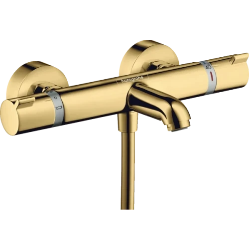 Купить купить смеситель для ванны с термостатом, ecostat comfort hansgrohe, 13114990 цвет: золото