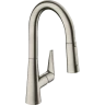 Купить купить смеситель для кухни, с вытяжным душем, talis m51 hansgrohe, 72815800 цвет: нержавеющая сталь