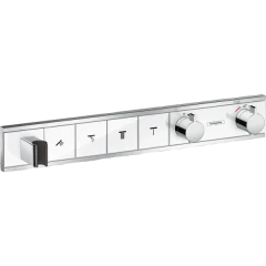Термостатический смеситель для душа скрытого монтажа на 4 потребителя, RainSelect Hansgrohe, 15357400 цвет: белый