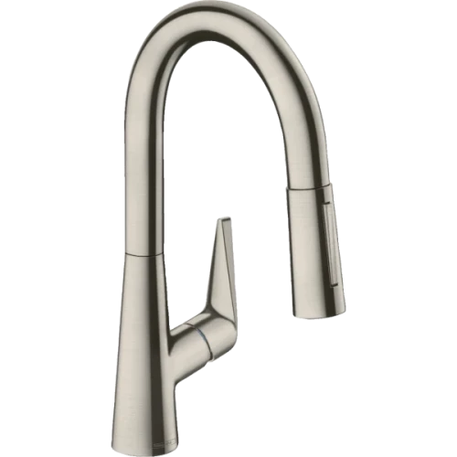 Купить купить смеситель для кухни, с вытяжным душем, talis m51 hansgrohe, 73850800 цвет: нержавеющая сталь