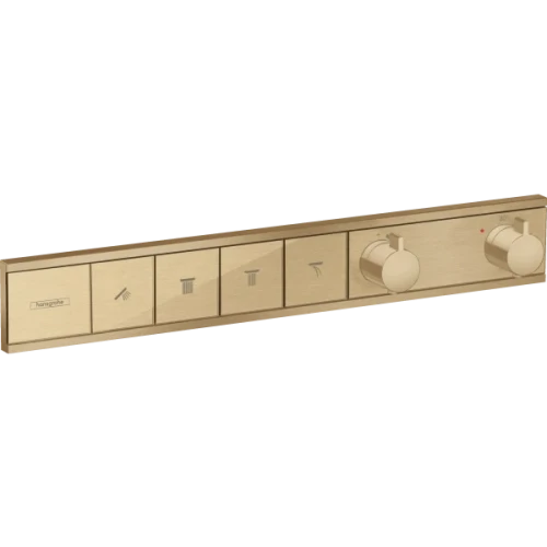 Купить купить термостатический смеситель для душа скрытого монтажа на 4 потребителя, rainselect hansgrohe, 15382140 цвет: бронза