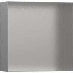 Настенный короб с открытой рамой, 30х30х10 см, XtraStoris Minimalistic Hansgrohe, 56073800 цвет: нержавеющая сталь