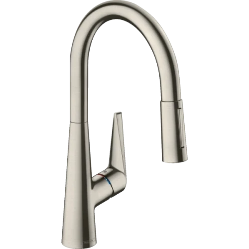 Купить купить смеситель для кухни, с вытяжным душем, talis m51 hansgrohe, 73851800 цвет: нержавеющая сталь