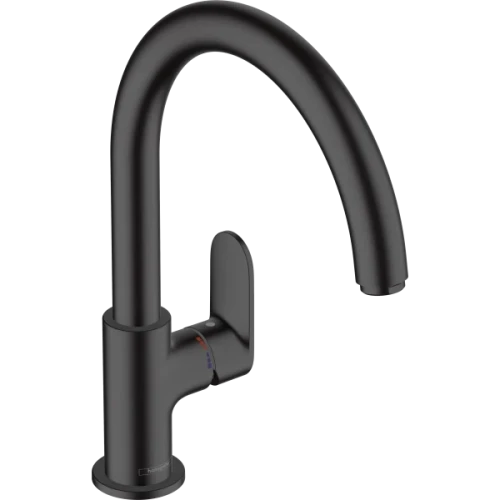 Купить купить смеситель для кухни, с поворотным изливом, vernis blend m35 hansgrohe, 71870670 цвет: черный