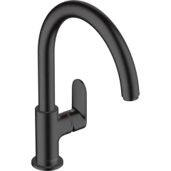 Смеситель для кухни, с поворотным изливом, Vernis Blend M35 Hansgrohe, 71870670 цвет: черный
