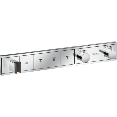 Купить купить термостатический смеситель для душа скрытого монтажа на 4 потребителя, rainselect hansgrohe, 15357000 цвет: хром