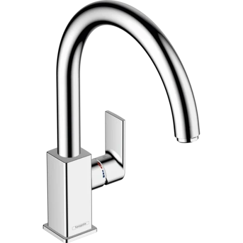 Купить купить смеситель для кухни, с поворотным изливом, vernis shape m35 hansgrohe, 71871000 цвет: хром