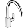 Купить купить смеситель для кухни, с поворотным изливом, vernis shape m35 hansgrohe, 71871000 цвет: хром