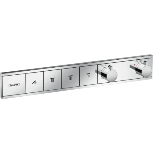 Купить купить термостатический смеситель для душа скрытого монтажа на 4 потребителя, rainselect hansgrohe, 15382000 цвет: хром
