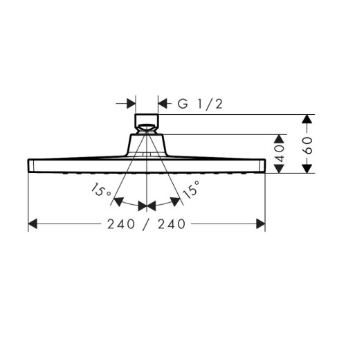 Купить купить верхний душ, crometta e hansgrohe, 26726000 цвет: хром